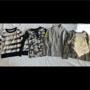 Set of 4 Jcrew boys size 4-5 long sleeve shirts.